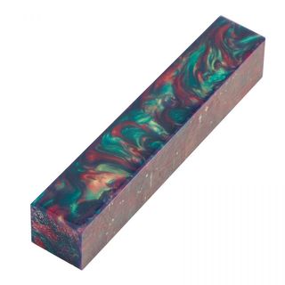 Resin Pen Blank - 22 x 22 x 127mm - Pomegranate Martini Rhino Blank