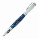 Acrylic Pen Blank - 19 x 19 x 127mm - Aquabright Swirl Blue