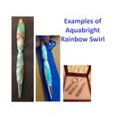 Acrylic Pen Rod - 19 x 19 x 127mm - Aquabright Rainbow Swirl
