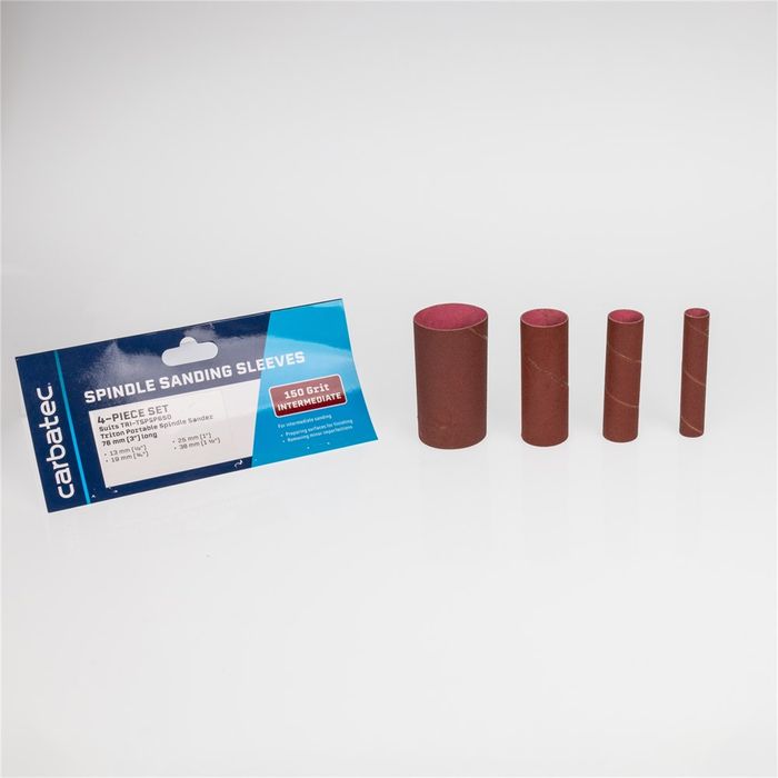 Carbatec 4Pce Sanding Sleeves 150 Grit to suit Triton TSPSP650 Spindle Sander #
