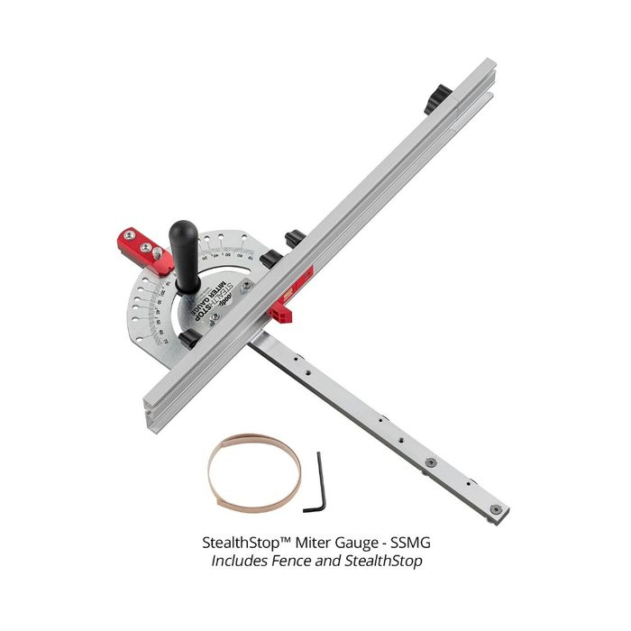 Woodpeckers StealthStop Miter Gauge With Fence & Stop