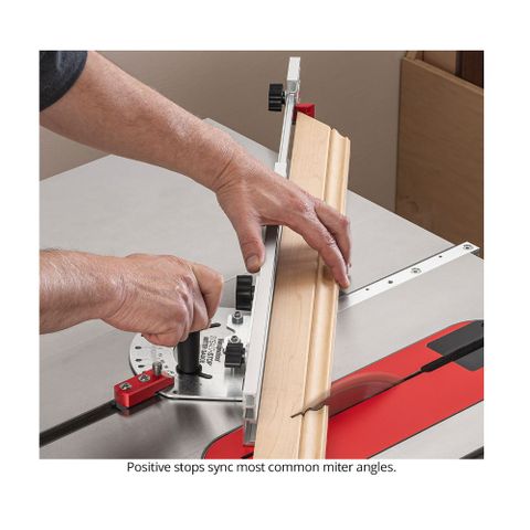 Woodpeckers StealthStop Miter Gauge With Fence & Stop