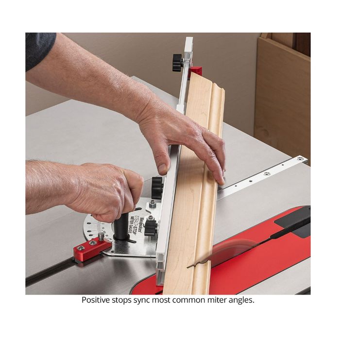 Woodpeckers StealthStop Miter Gauge With Fence & Stop