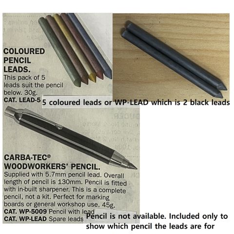 Coloured Woodworkers Pencil Leads (5) ***