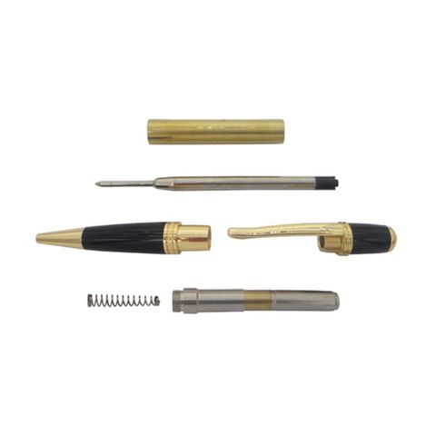 Gold & Black Sierra Twist Pen Kit - Pack of 10