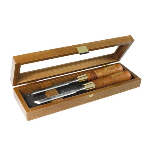 Narex Set of skew chisels in wooden box