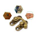 Antique Bronze hinge & hook kit x 1