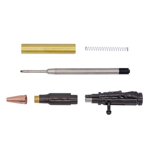 Gun Metal Rifle Bolt Pen Kit - Pack of 1