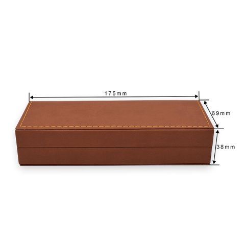 Brown PU Leather Pen Box