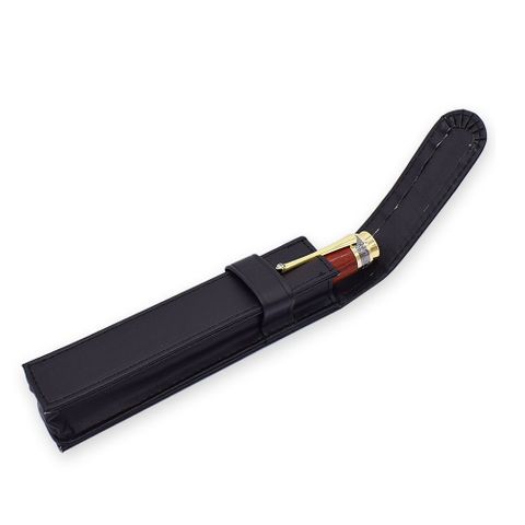 Black PU Leather Pen Case