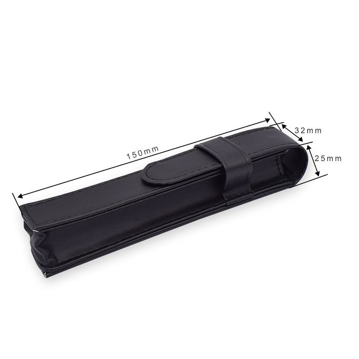 Black PU Leather Pen Case