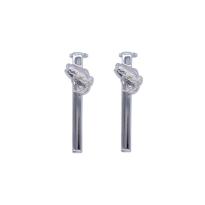 Slimline/Streamline Pen Clip - Chrome Fish x 1
