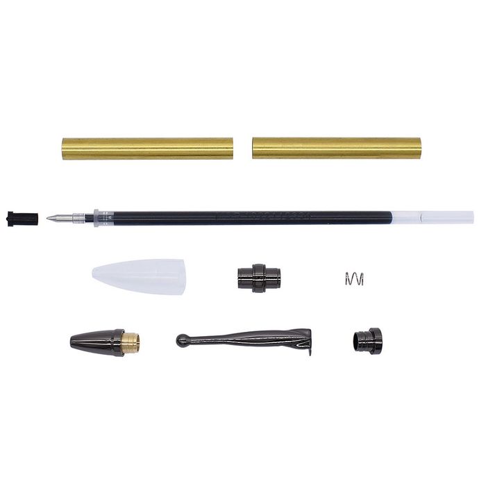 Gun Metal Rollerball Fancy Slimline Pen Kit - pack of 1