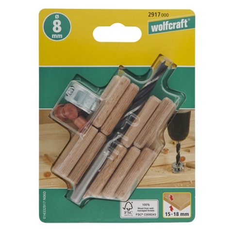 Wolfcraft Dowel Kit 8MM