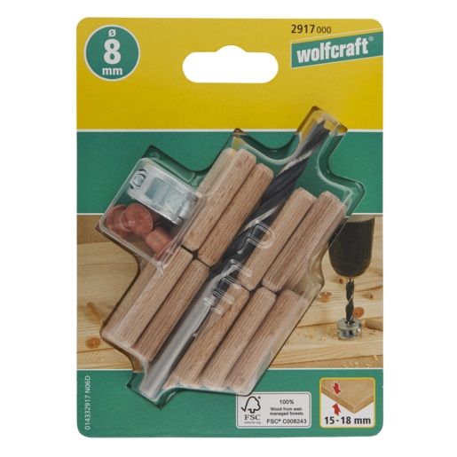 Wolfcraft Dowel Kit 8MM