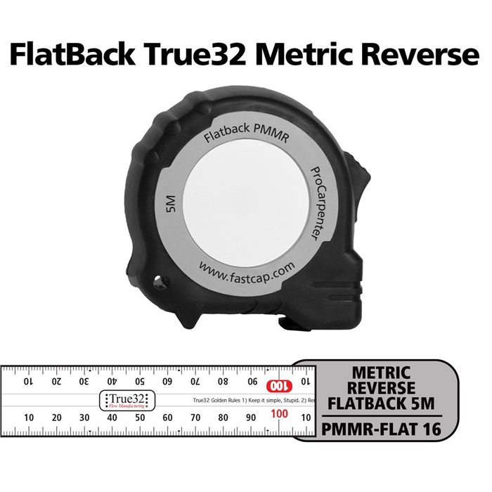 Flatback True32 Metric Reverse Tape Measure