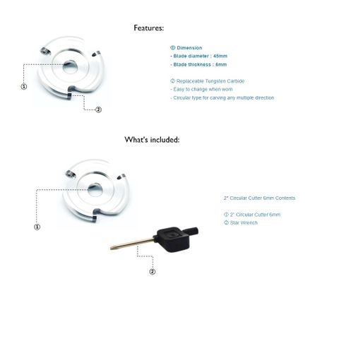 Manpa  2" Circular Cutter - 6mm for Belt Cutter
