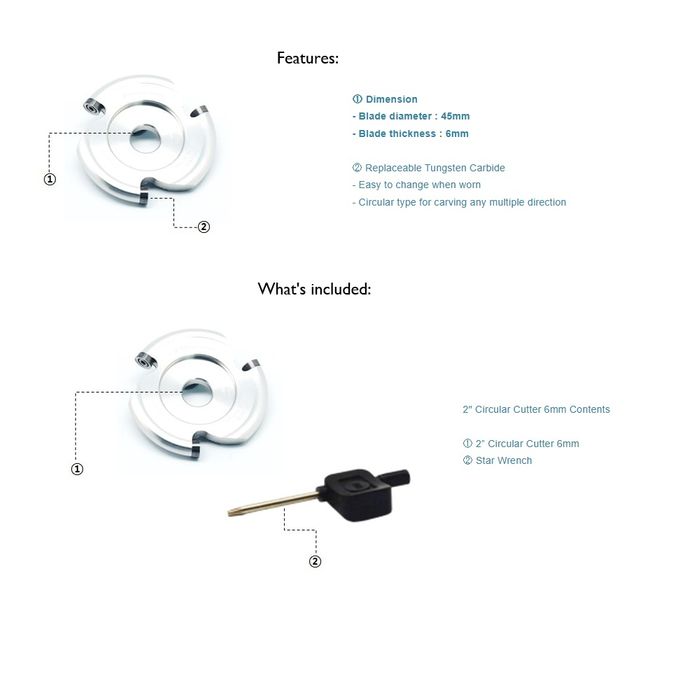 Manpa  2" Circular Cutter - 6mm for Belt Cutter