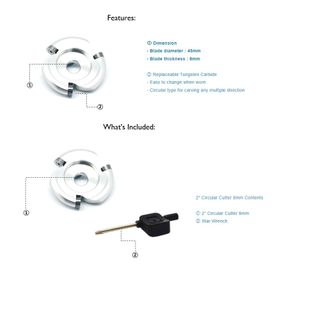 Manpa  2" Circular Cutter - 8mm for Belt Cutter