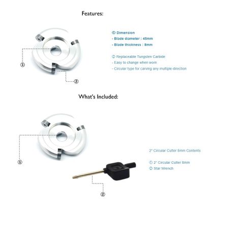 Manpa  2" Circular Cutter - 8mm for Belt Cutter