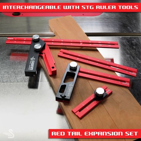 Swan Tool Group RED TAIL Metric Ruler Set