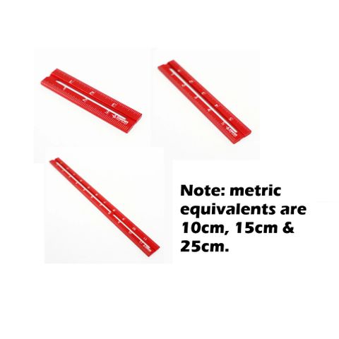 Swan Tool Group RED TAIL Metric Ruler Set