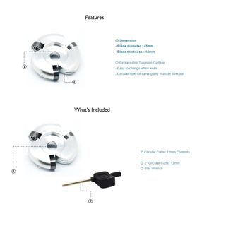 Manpa  2" Circular Cutter - 12mm for Belt Cutter #
