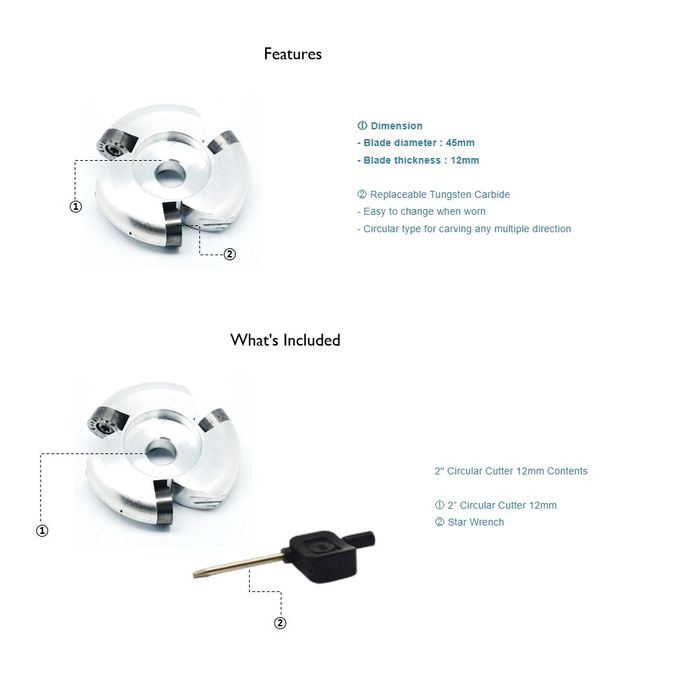 Manpa  2" Circular Cutter - 12mm for Belt Cutter #