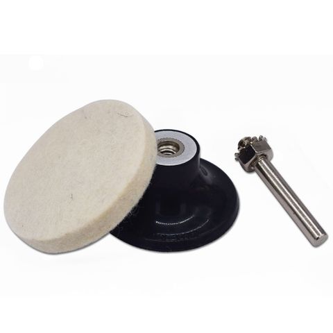 50mm Roloc disc pad holder shank & wool pad