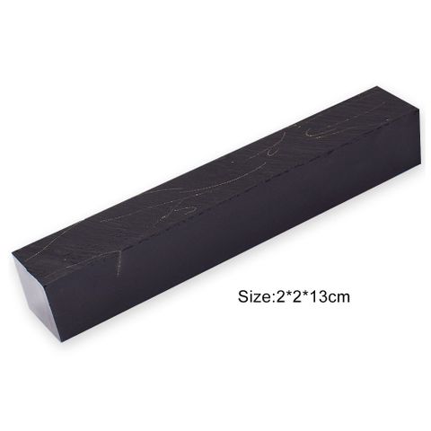 Pearl Resin Pen Blank - 20 x 20 x 130mm - black with copper line