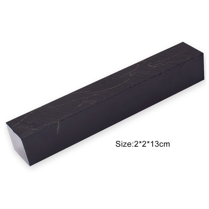 Pearl Resin Pen Blank - 20 x 20 x 130mm - black with copper line