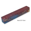 Pearl Resin Pen Blank - 20 x 20 x 130mm - carmine, blue, green & gold