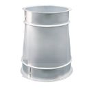 Steel Duct reducer 150 to 125 with rolled edge ends