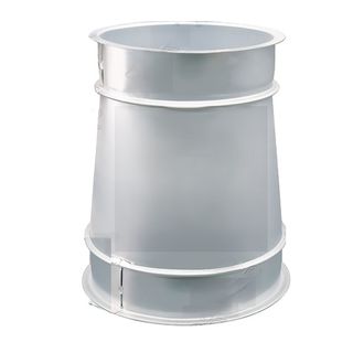 Steel Duct reducer 150 to 125 with rolled edge ends