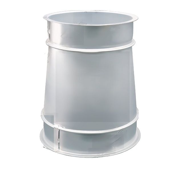 Steel Duct reducer 150 to 125 with rolled edge ends