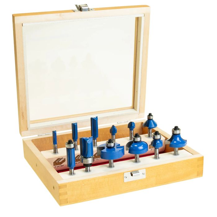Carbatec 12 piece 1/4 inch shank starter cutter set