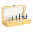 Carbatec 6 piece router bit set with 1/4" shanks