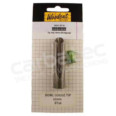 Woodcut Replacement 16mm Bowl Gouge - U Flute, 35&deg; bevel. M2HSS