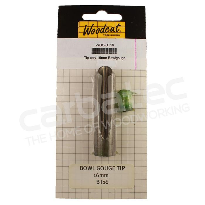 Woodcut Replacement 16mm Bowl Gouge - U Flute, 35&deg; bevel. M2HSS