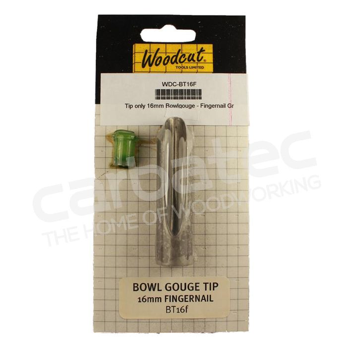 Woodcut Replacement 16mm Bowl Gouge - U Flute, 55&deg; bevel. M2HSS