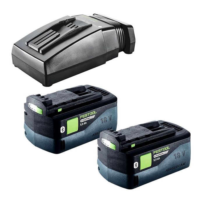 Festool 5 Ah batteries (x2) and TCL6 charger (no systainer)