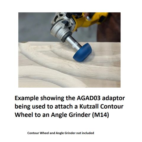 Kutzall Contour Wheel Angle Grinder Adapter M14 for NZ