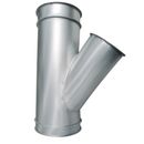 150mm Steel Duct Y Branch with 125mm and 100mm branch