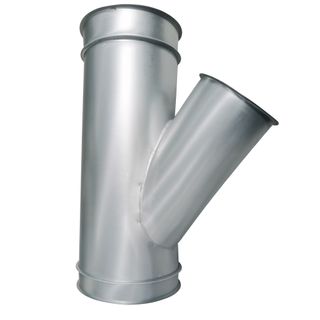 150mm Steel Duct Y Branch with 125mm and 100mm branch