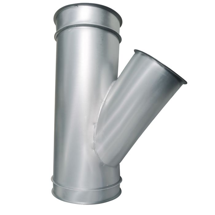 150mm Steel Duct Y Branch with 125mm and 100mm branch