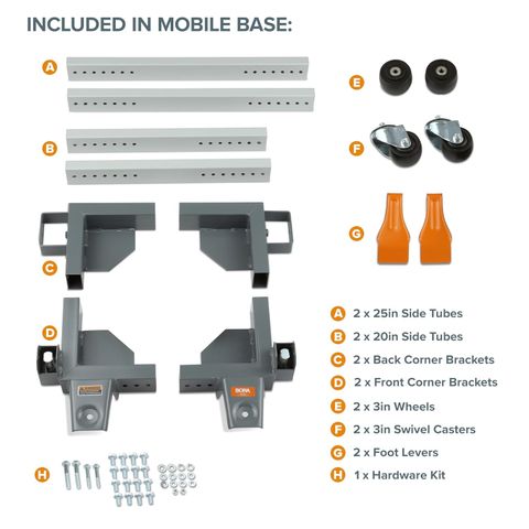 Universal Mobile Base 680 kg Capacity ***
