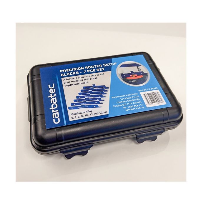 Carbatec Precision Router Setup Block 7 Piece Set