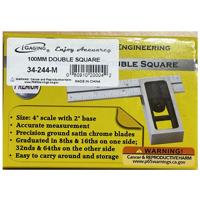Igaging 100mm Adjustable Square