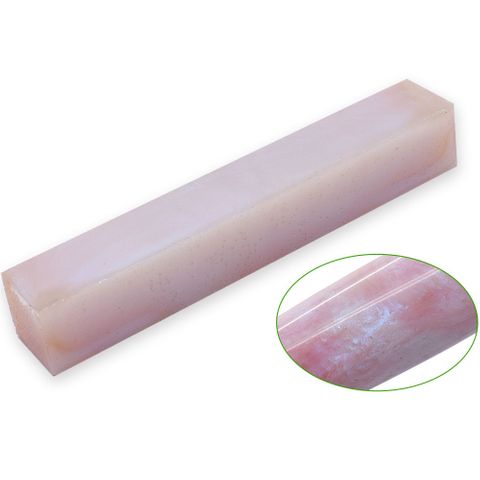 Pearl Resin Pen Blank - 20 x 20 x 130mm - dream blue & pink