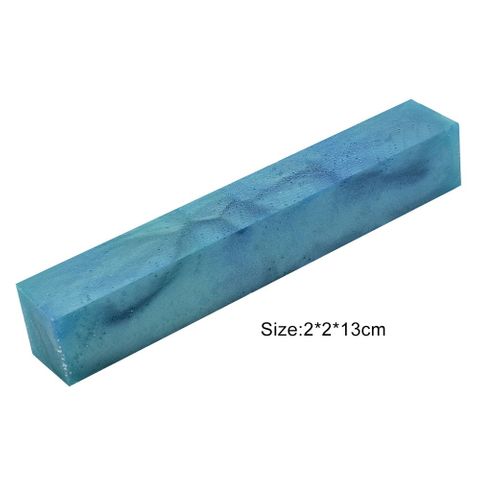 Pearl Resin Pen Blank - 20 x 20 x 130mm - blue-green